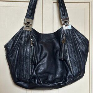 B. MAKOWSKY VINTAGE Y2K ERA 2000's 100% GENUINE LEATHER OVERSIZED HANDBAG